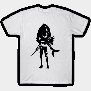 Assassin (shadow hunter) minimal silhouette white T-Shirt